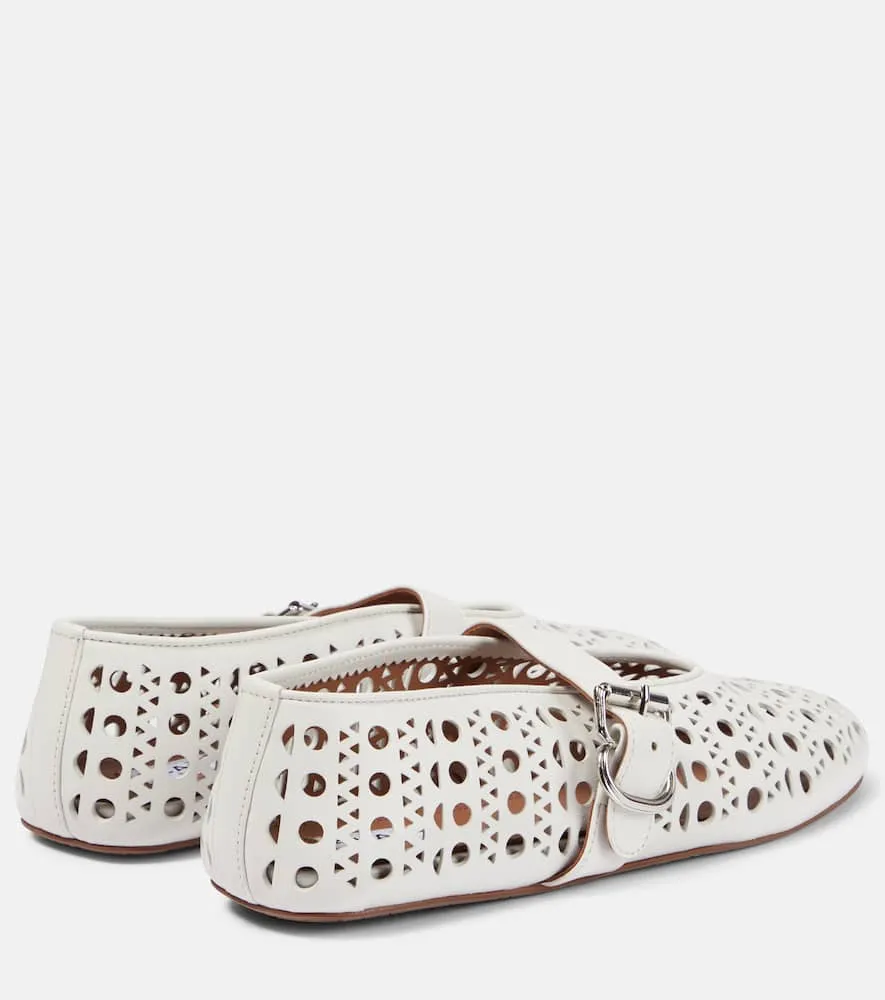 Alaia Vienne leather ballet flats