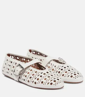 Alaia Vienne leather ballet flats