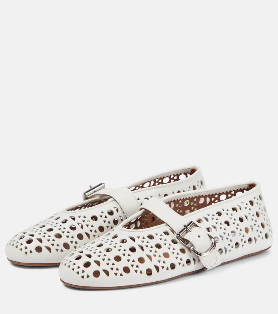 Alaia Vienne leather ballet flats
