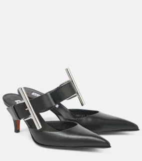 Alexander McQueen Birdee T-Bar leather mules
