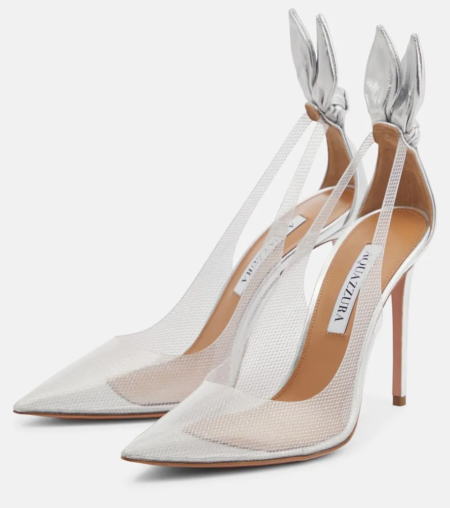 Aquazzura Bow Tie Plexi 105 pumps