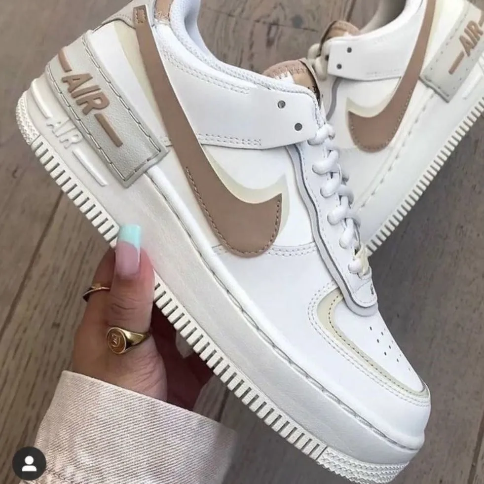 Beige Shadow Custom Air Force 1 - DIY Custom Sneakers