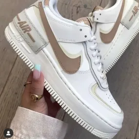 Beige Shadow Custom Air Force 1 - DIY Custom Sneakers