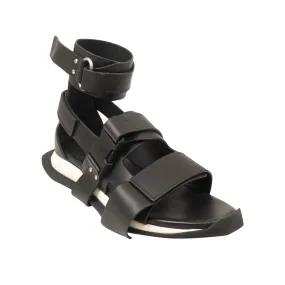 Black Leather Gladi Sandals