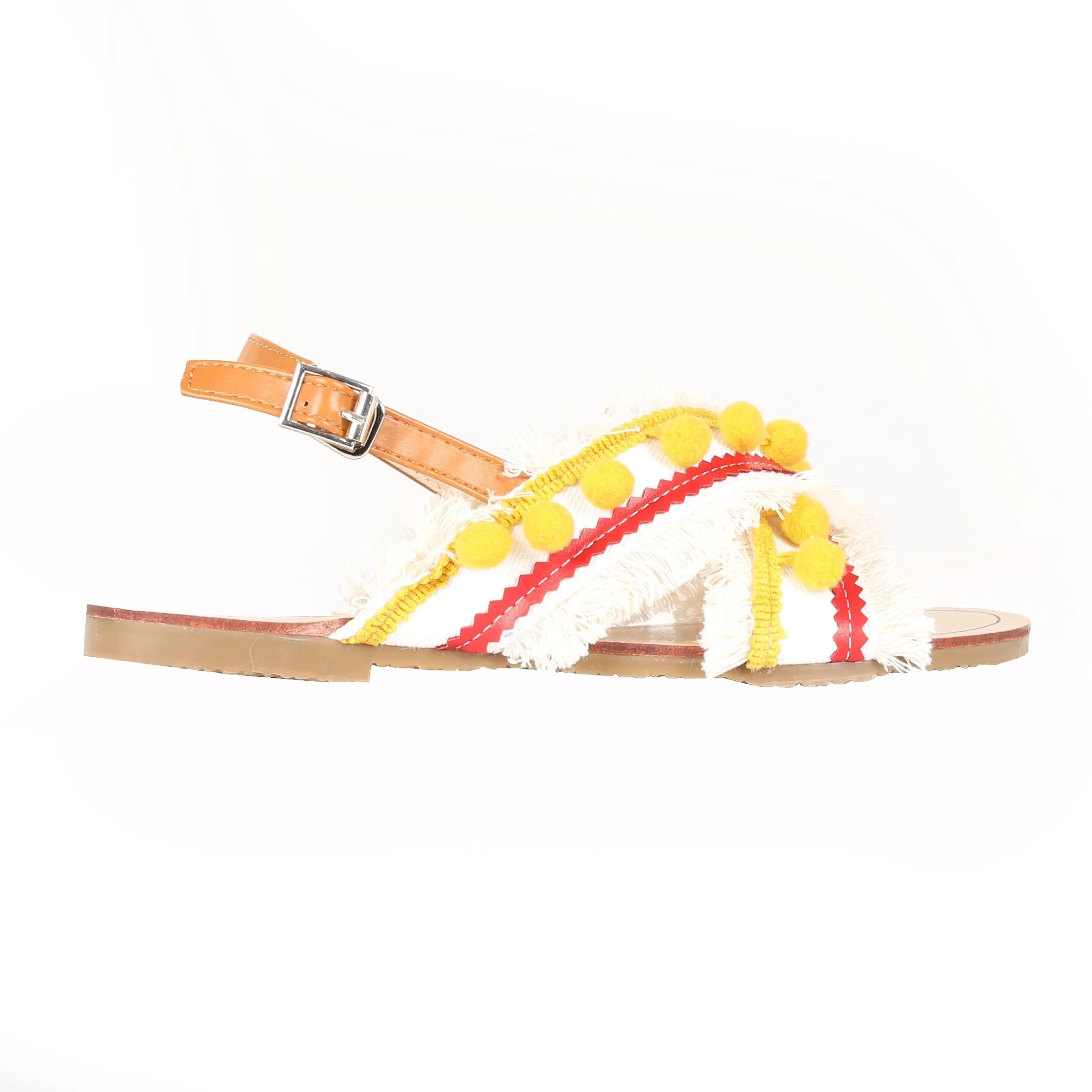 Boho Denim Yellow Flats