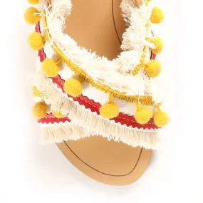 Boho Denim Yellow Flats