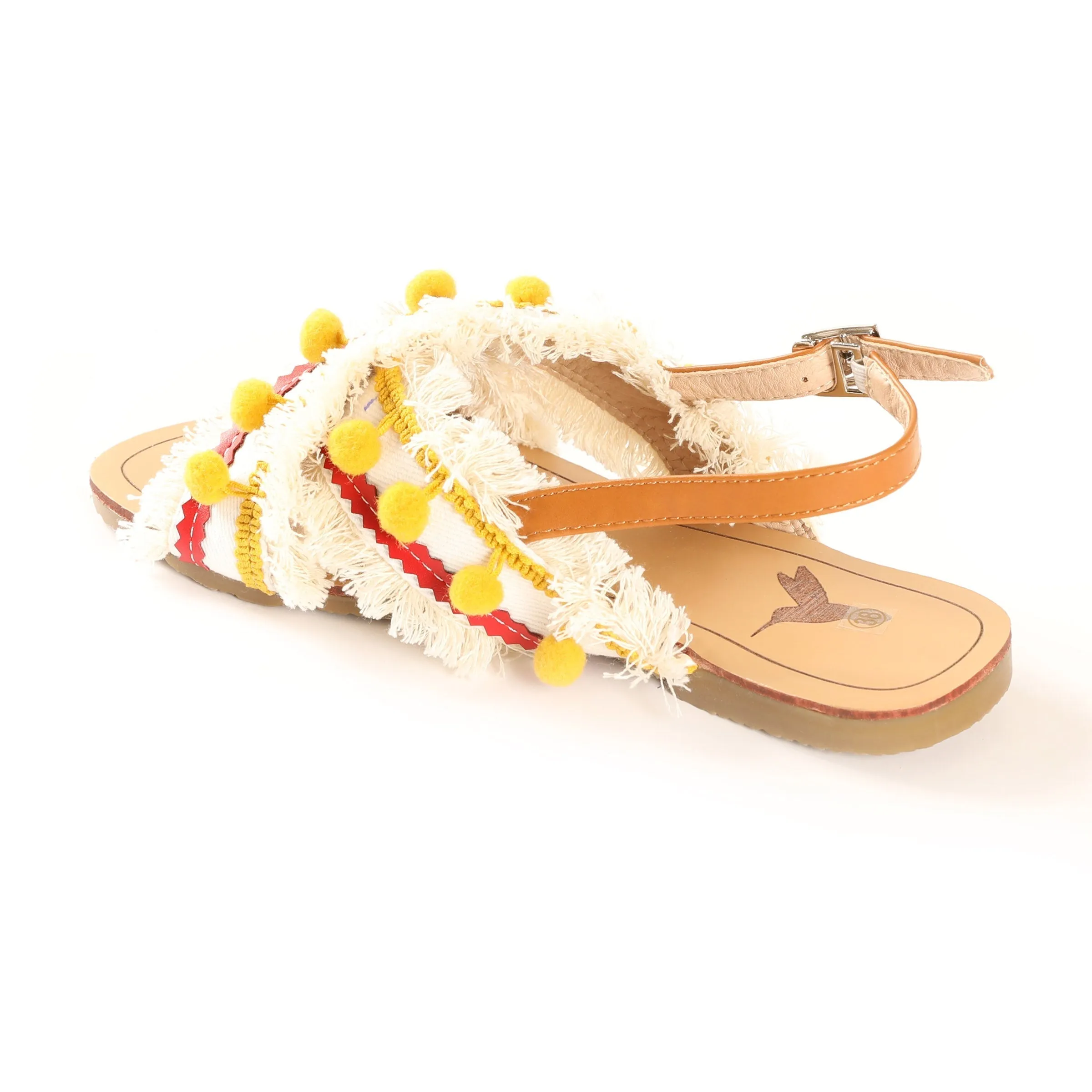 Boho Denim Yellow Flats