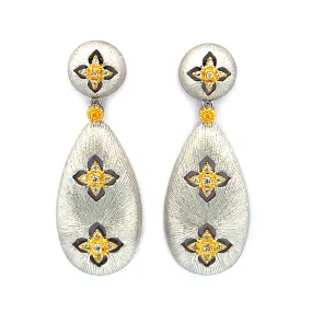 Brushed Leaf Clover Earrings