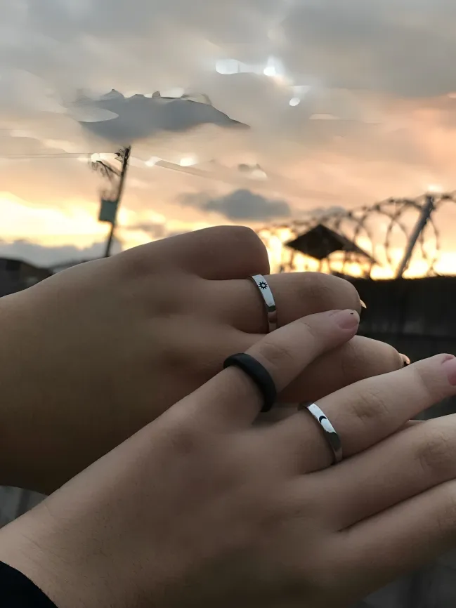 Matching Rings Moon & Sun
