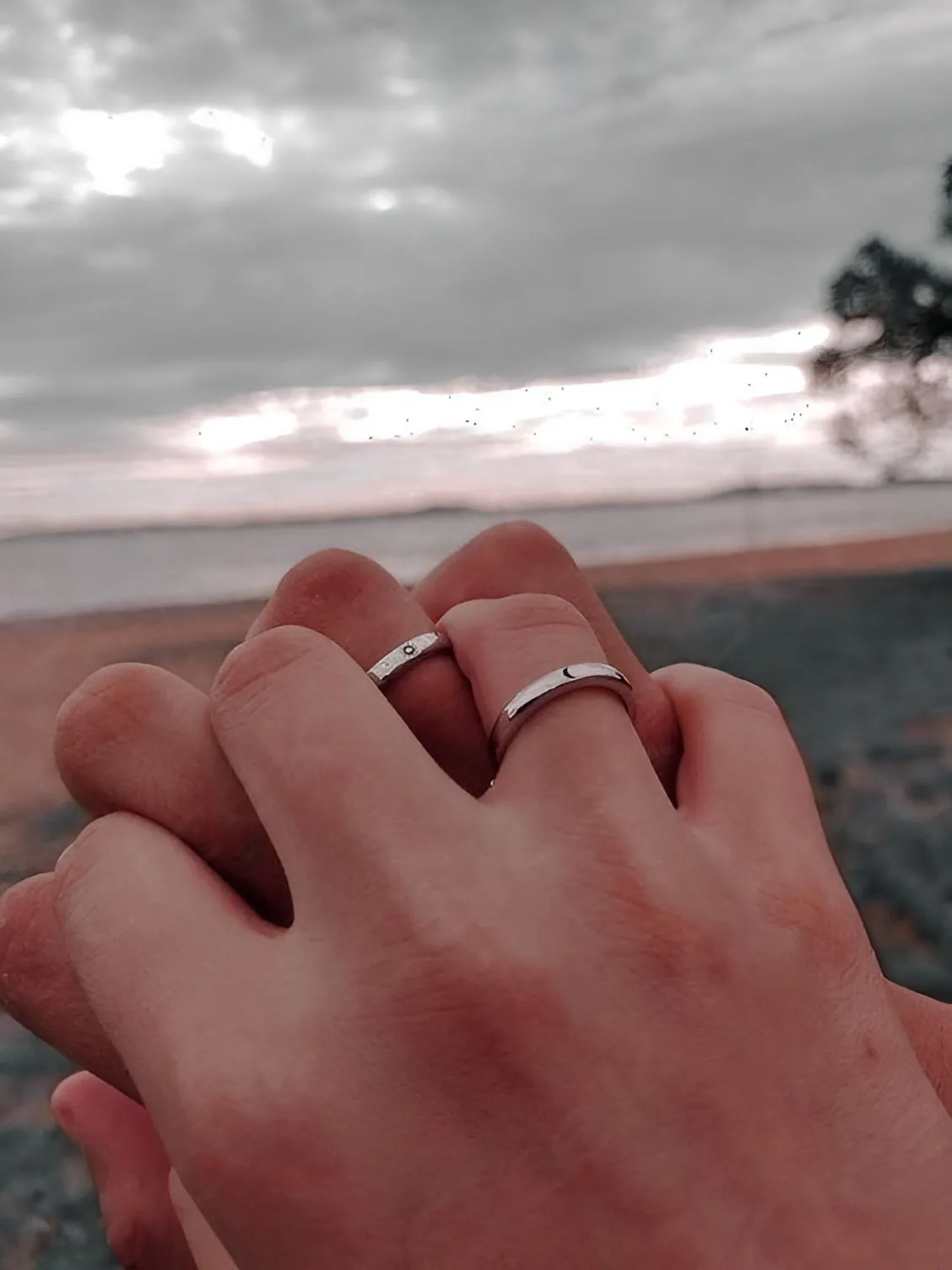 Matching Rings Moon & Sun