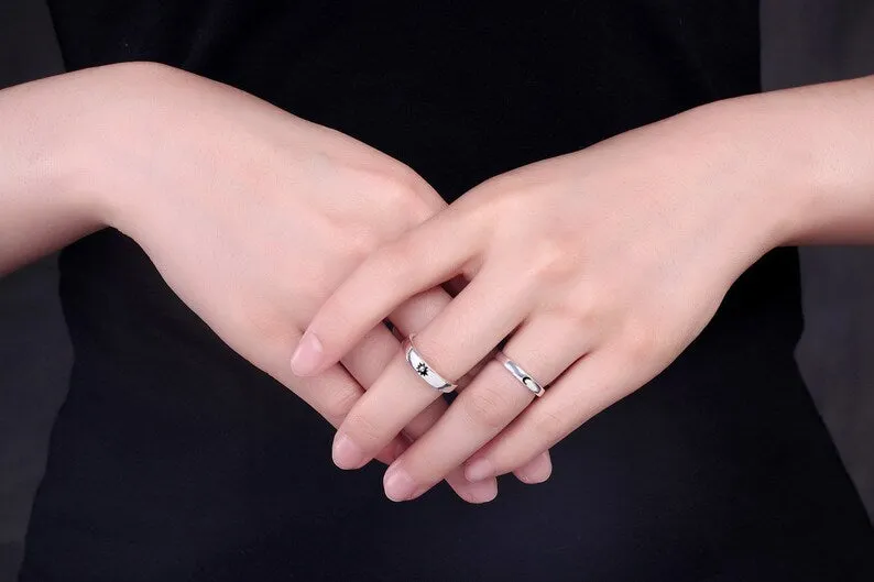 Matching Rings Moon & Sun