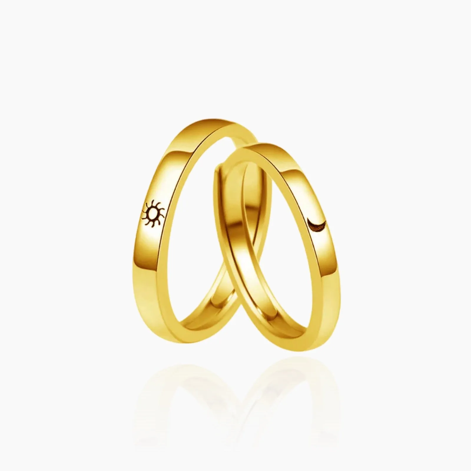 Matching Rings Moon & Sun