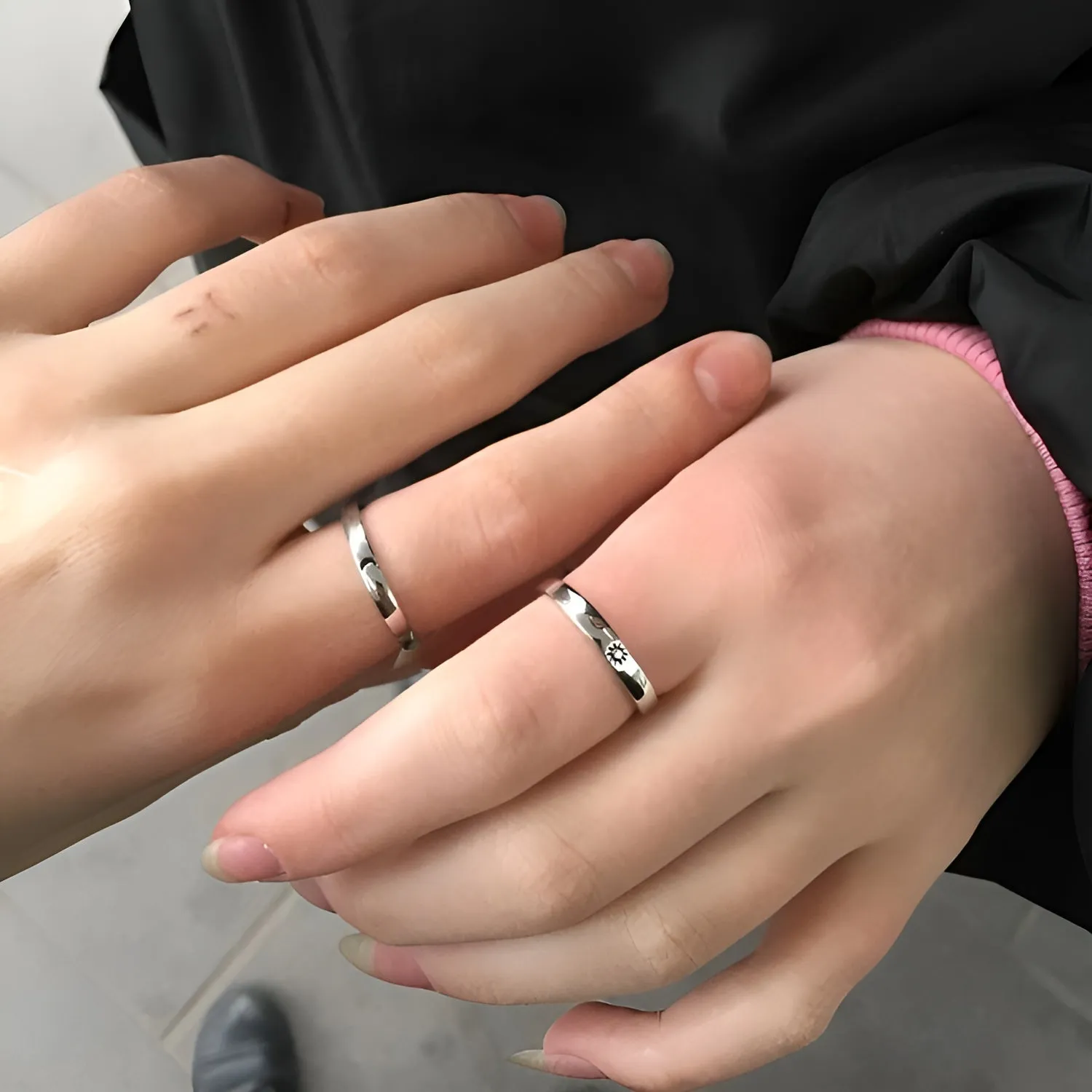 Matching Rings Moon & Sun