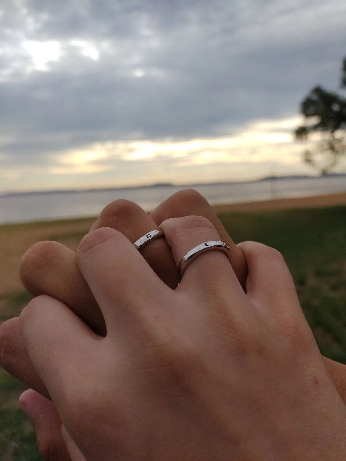 Matching Rings Moon & Sun