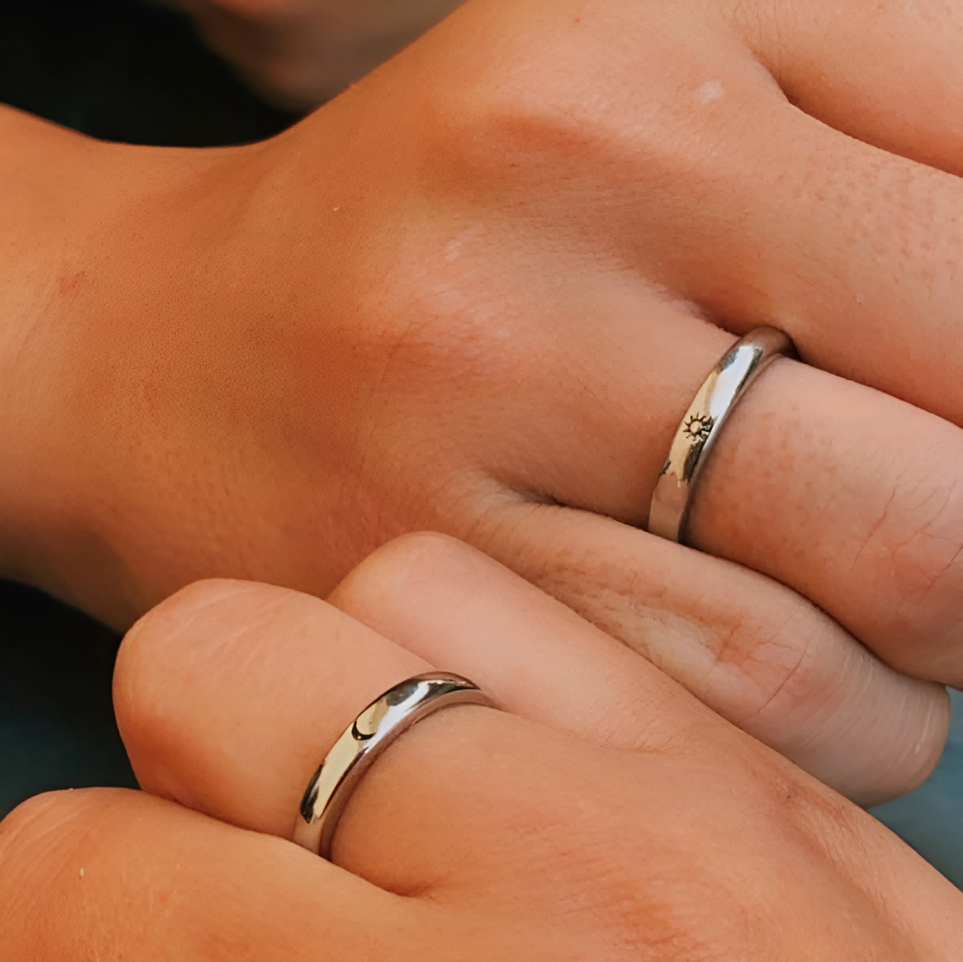 Matching Rings Moon & Sun