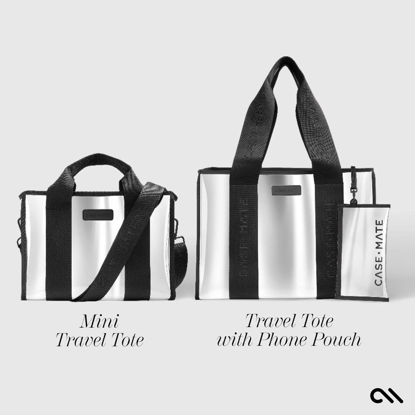 Silver Chrome Travel Tote