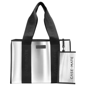 Silver Chrome Travel Tote